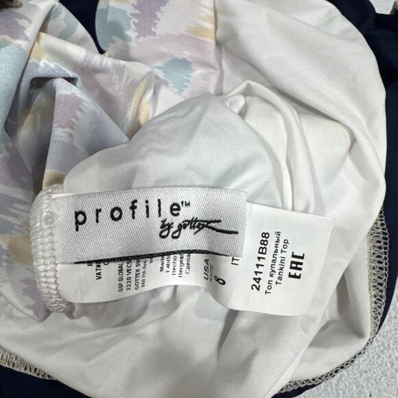 GOTTEX PROFILE Tankini Top Size 8 Echo Halter Neck Multicolor Ruffled Hem Beach - Picture 6 of 9